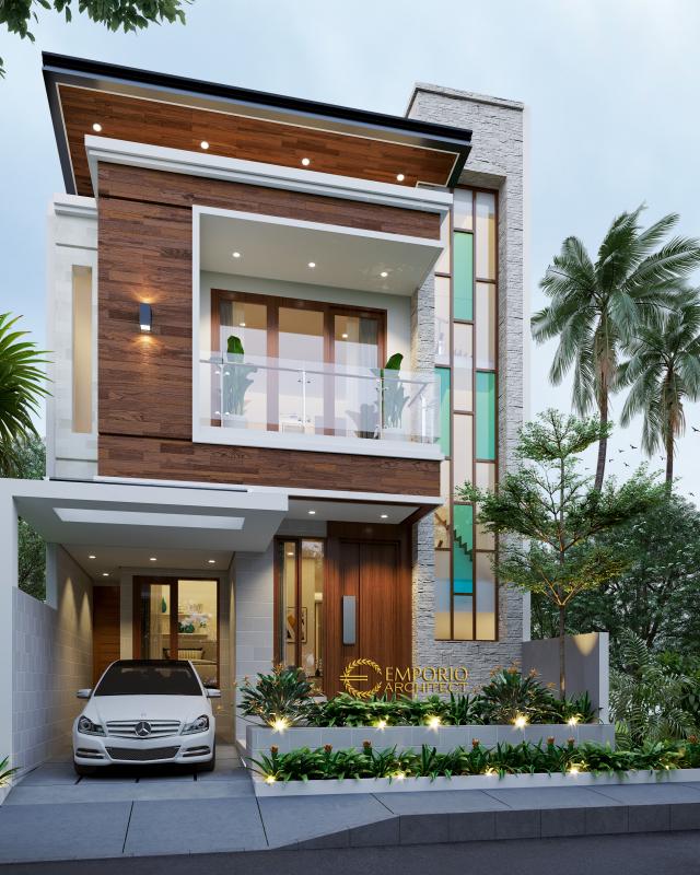 Desain Rumah Modern 2 Lantai Ibu Veny di  Jakarta Timur