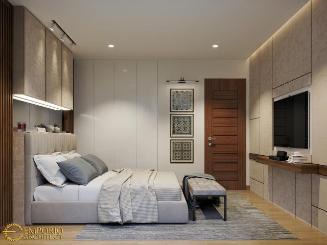 Desain Kamar Tidur Rumah Modern 2 Lantai Ibu Veny di Jakarta Timur