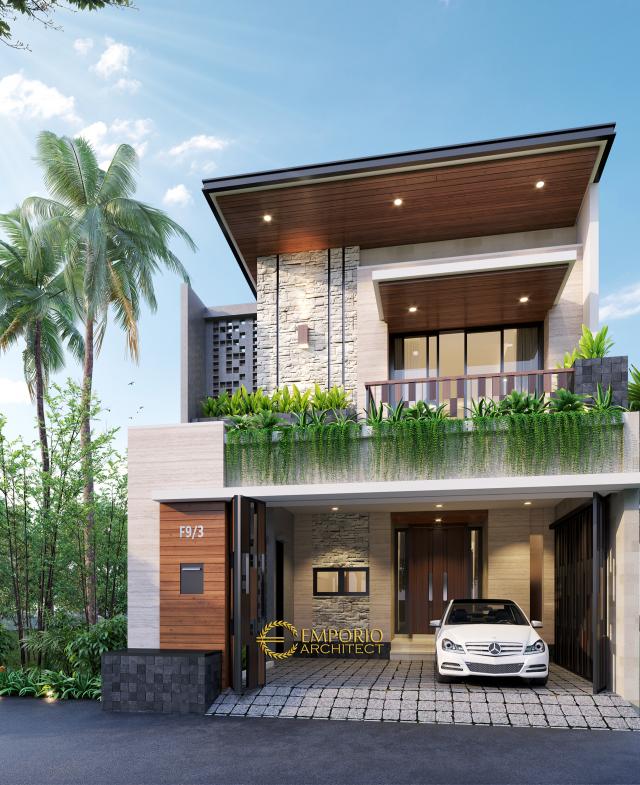 Gambar 1 Desain Rumah Modern 2 Lantai Bapak Andri di  Jakarta Timur