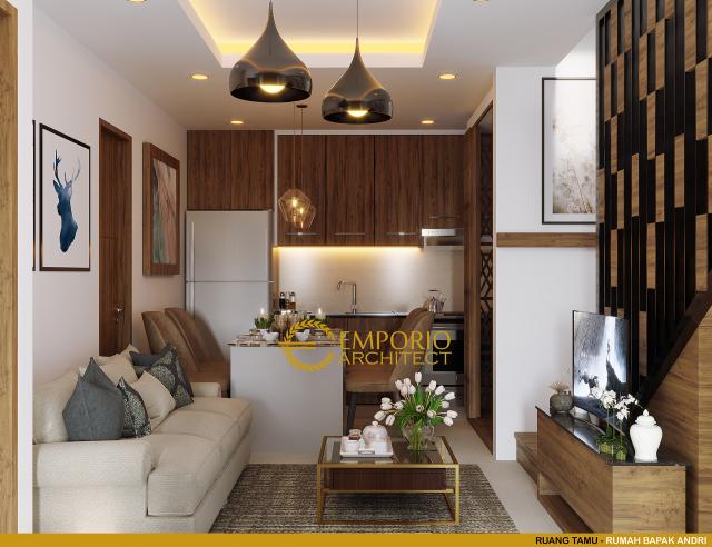 Gambar 2 Desain Rumah Modern 2 Lantai Bapak Andri di  Jakarta Timur