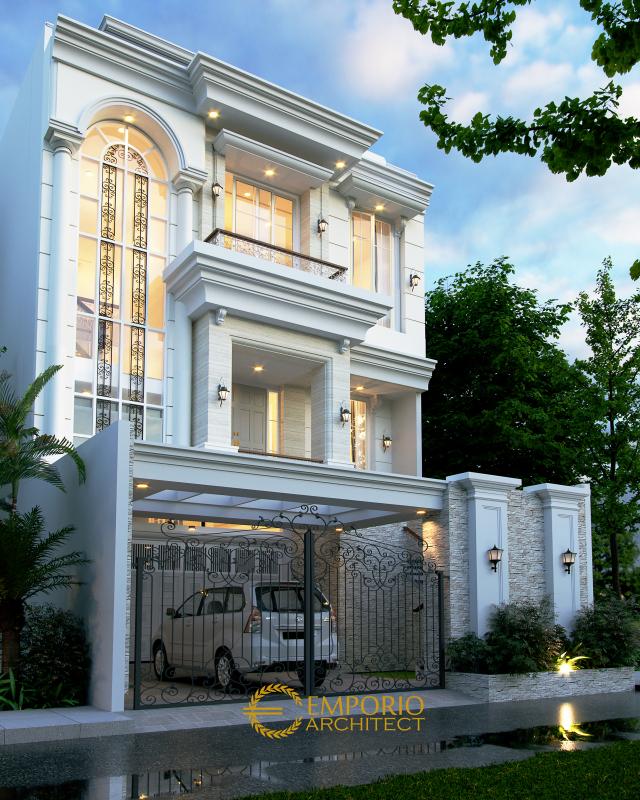 Gambar 3 Desain Rumah Classic 3.5 Lantai Ibu Carmel di  Jakarta Utara