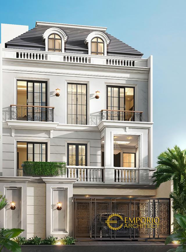 Gambar 1 Desain Rumah Classic 4 Lantai Bapak Bernard di  Jakarta Utara