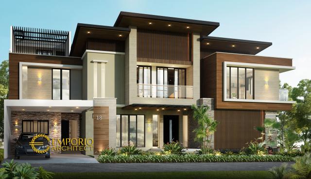 Desain Rumah Hook Modern 2 Lantai Ibu Emil di  Jakarta Utara