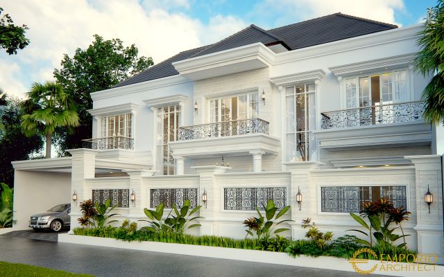 Desain Rumah Classic 2 Lantai Bapak Tony di Jambi