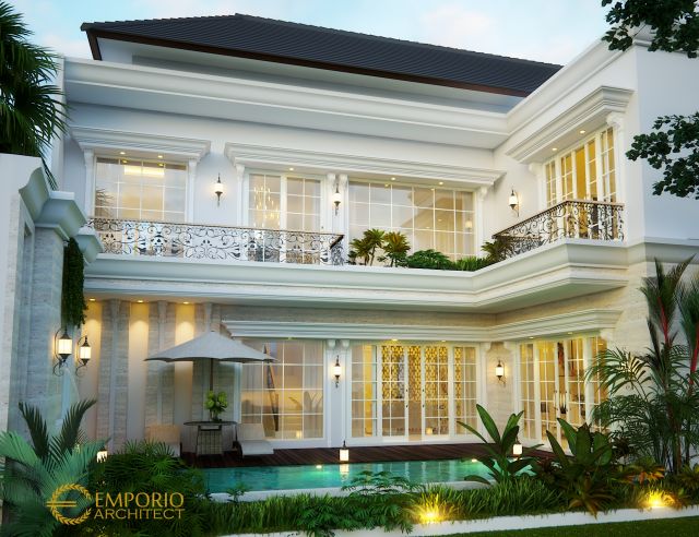 Desain Rumah Classic 2 Lantai Bapak Tony di Jambi