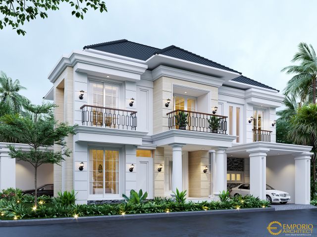 Desain Rumah Classic 2 Lantai Ibu Menik di  Jatibening, Bekasi