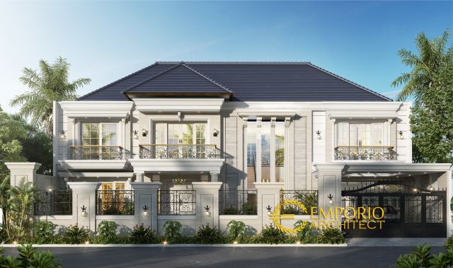 Desain Rumah Classic 2 Lantai Ibu Zaitin di  Kalimantan Selatan