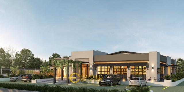 Desain Exterior 1 Restoran Modern 1 Lantai Bapak Ahmad di Karawang, Jawa Barat