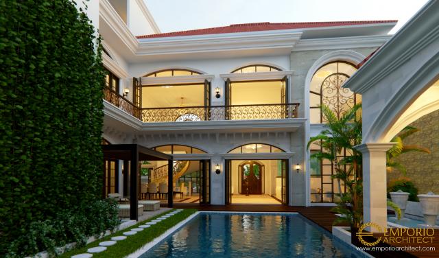 Desain Rumah Mediteran 3 Lantai Bapak SJY II di Kebayoran, Jakarta Selatan