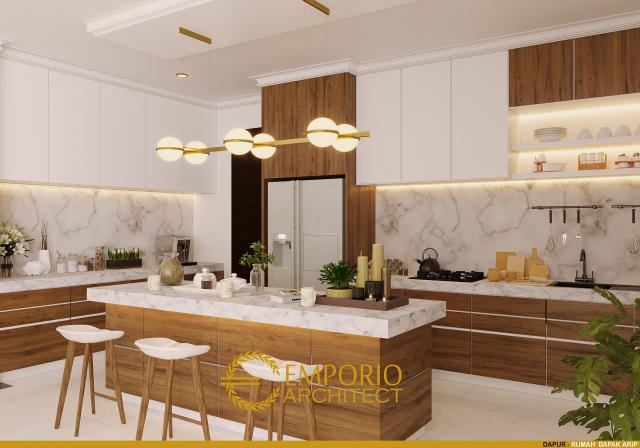 Desain Dapur Rumah Classic 1 Lantai Bapak Arip di Magetan, Jawa Timur