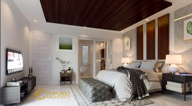 Desain Kamar Tidur Rumah Modern 2 Lantai Bapak Rendy di Makassar