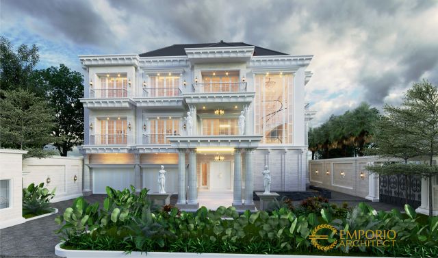 Desain Rumah Classic 3 Lantai Bapak Yasir di Makassar, Sulawesi Selatan