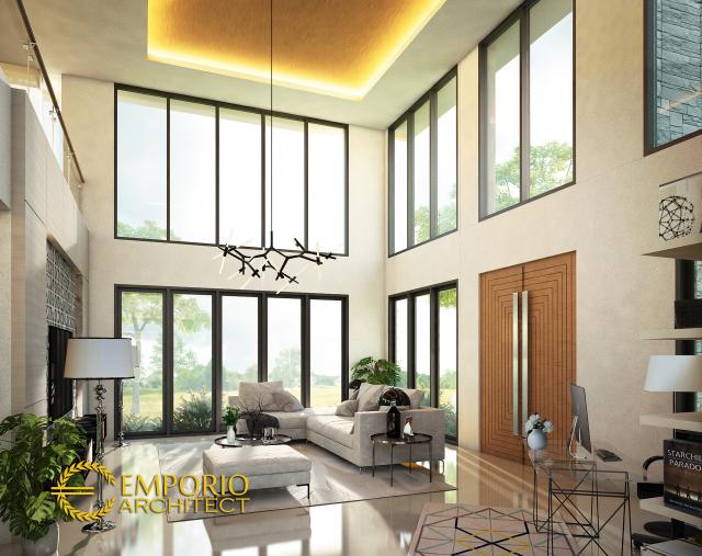 Desain Ruang Keluarga Rumah Modern 2 Lantai Bapak Alwi di Malang