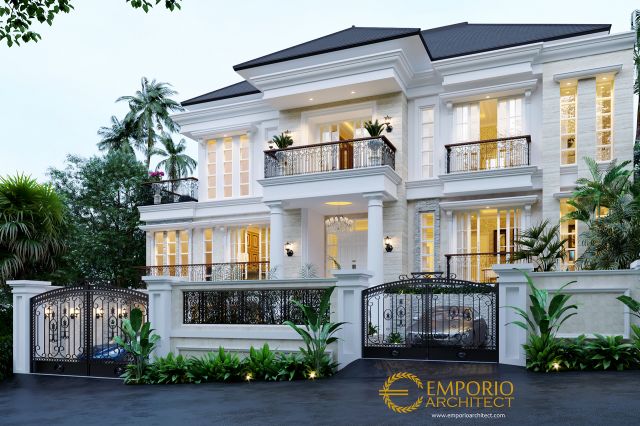 Desain Rumah Classic 3 Lantai Bapak Christ di Malang