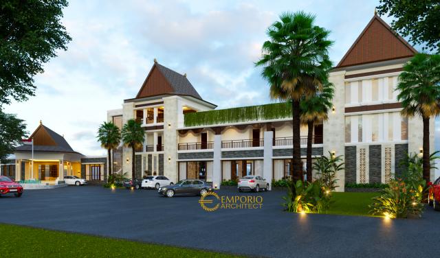 Desain Mess VIP dan Kantin Style Villa Bali 3 Lantai PT ANTAM Tbk di  Maluku