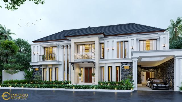 Desain Rumah Classic 2 Lantai Bapak Toni di  Manado