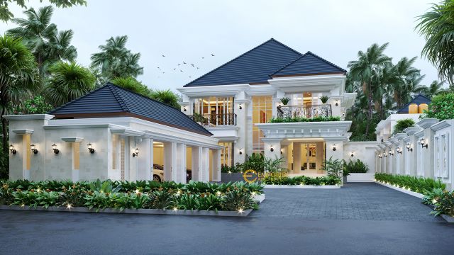 Desain Rumah Classic 2 Lantai Bapak Hendra di Medan