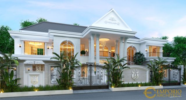 Desain Rumah Classic 2 Lantai Bapak Joni di  Padang