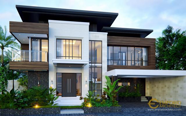 Desain Rumah Modern 2 Lantai Bapak Ivan di  Palembang