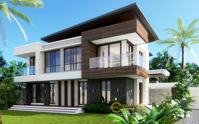 Desain Exterior 3 Rumah Modern 2 Lantai Bapak Ivan di Palembang