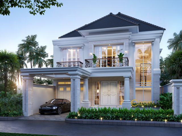 Desain Rumah Classic 2 Lantai Ibu Lily di  Palembang