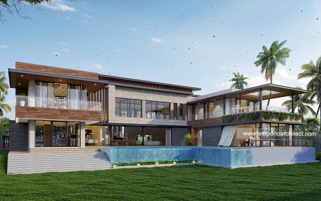 Desain Rumah Modern Industrial 2 Lantai Bapak Abarham di Palembang, Sumatera Selatan