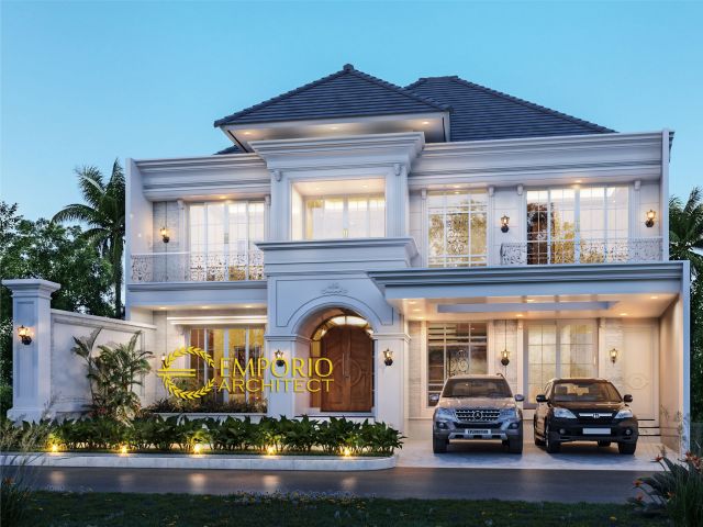 Desain Rumah Classic 2 Lantai Bapak Frans di Palembang, Sumatera Selatan