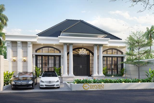 Desain Tampak Depan Rumah Classic 1 Lantai Ibu Kristina Howay di Papua