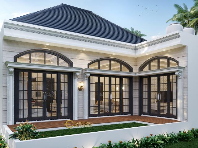 Desain Tampak Belakang Rumah Classic 1 Lantai Ibu Kristina Howay di Papua