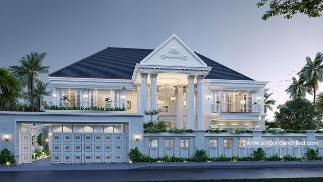 Desain Rumah Classic 2 Lantai Bapak Fariz di Pontianak