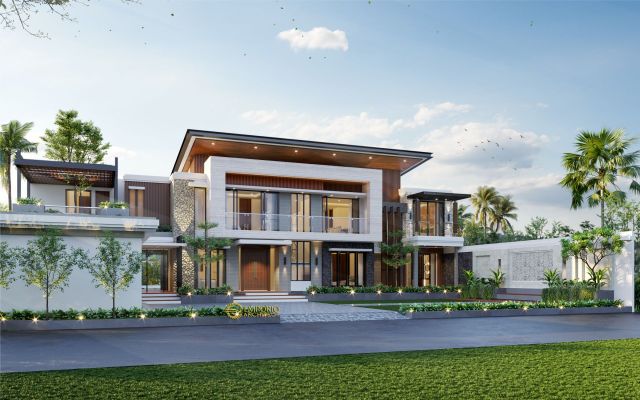 Gambar 2 Desain Rumah Modern 2 Lantai Ibu Sarah di  Rangkasbitung, Banten