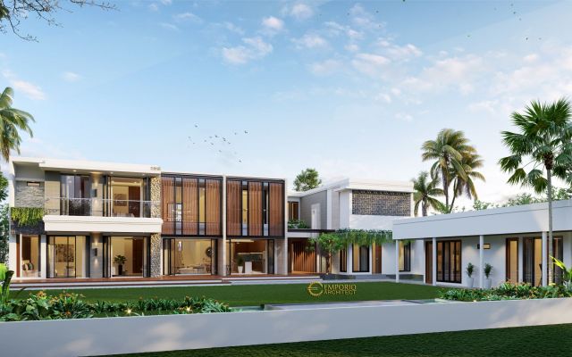 Gambar 3 Desain Rumah Modern 2 Lantai Ibu Sarah di  Rangkasbitung, Banten