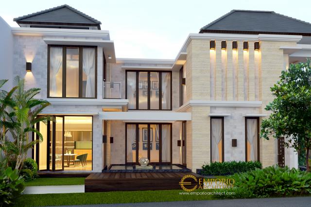 Desain Tampak Belakang Rumah Villa Bali 2 Lantai Bapak Hari di Sanur, Bali