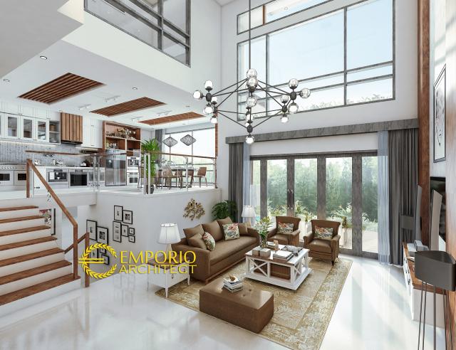 Desain Ruang Keluarga Rumah Modern 2.5 Lantai Ibu Ilena di Semarang