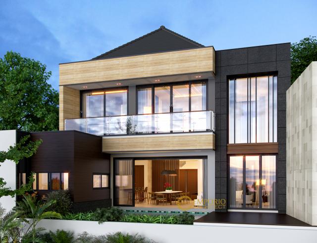 Desain Tampak Belakang Rumah Modern 2 Lantai Bapak Kiki di Semarang, Jawa Tengah