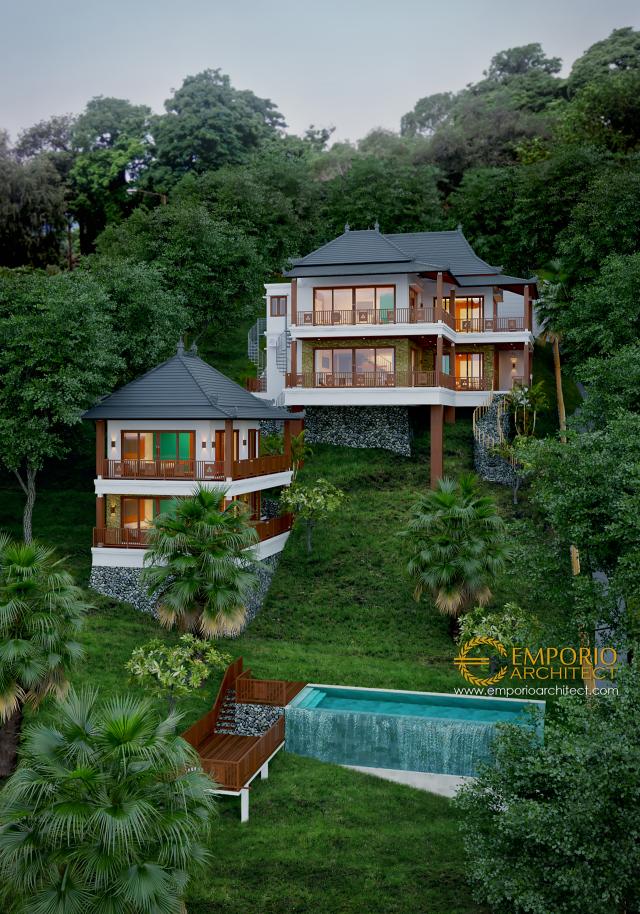 Desain Exterior 2 Villa Style Villa Bali 2 Lantai Bapak Anto di Singaraja, Bali