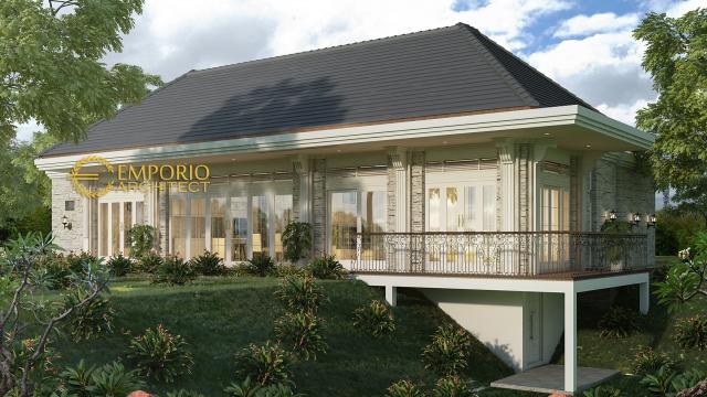 Desain Exterior 2 Rumah Classic 2 Lantai Ibu Winda di Sumatera Barat