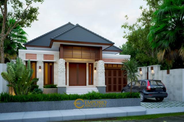 Desain Rumah Villa Bali Tropis 1 Lantai Bapak Ammal Rozib di  Sumatera Selatan