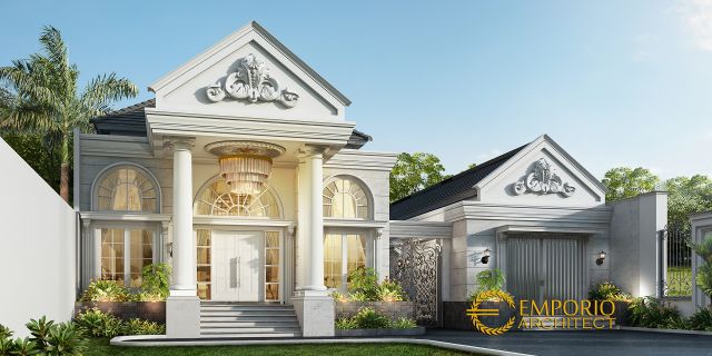 Desain Rumah Classic 1 Lantai Ibu Resha di  Sumatera Selatan