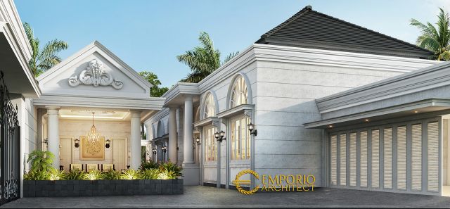 Desain Rumah Classic 1 Lantai Ibu Resha di Sumatera Selatan