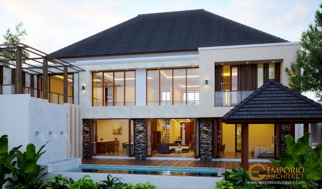 Desain Tampak Belakang Rumah Modern 2 Lantai Bapak Nelson di Sumatera Utara