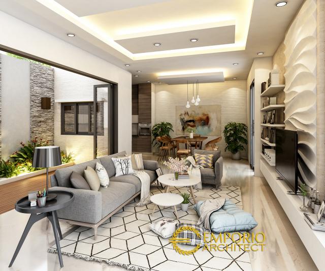 Desain Ruang Keluarga Rumah Modern 3 Lantai Bapak Dicky di Sunter, Jakarta Utara