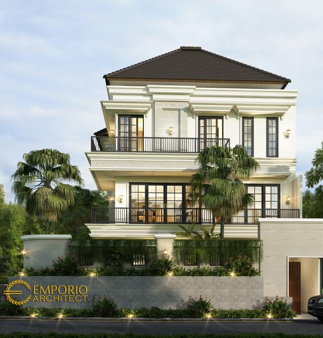 Desain Rumah Classic 3 Lantai Ibu Chryslie di Surabaya