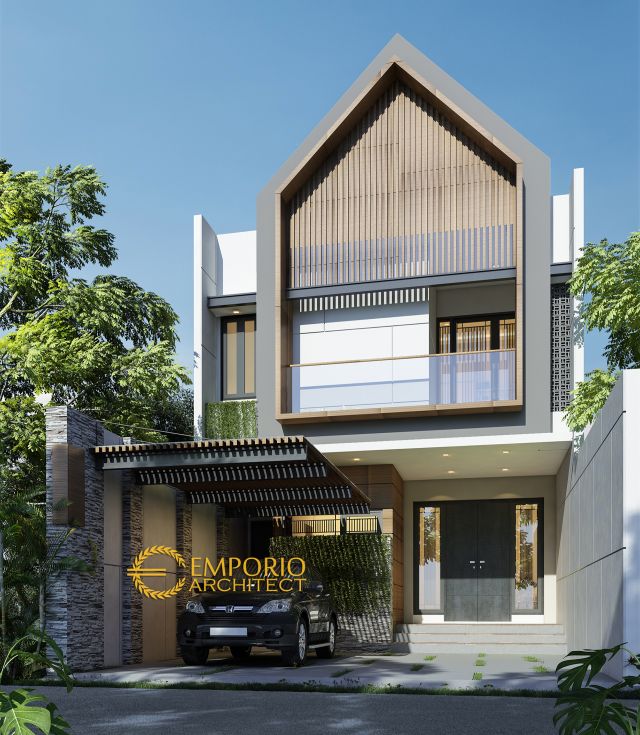 Desain Rumah Modern 2 Lantai Ibu Ratih di Surabaya