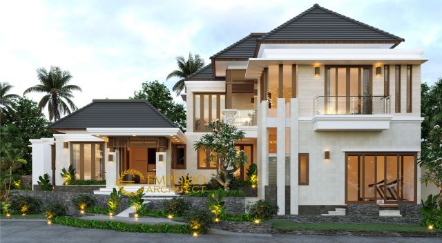 Desain Rumah Villa Bali 2 Lantai Mr. Dylan di Tabanan, Bali