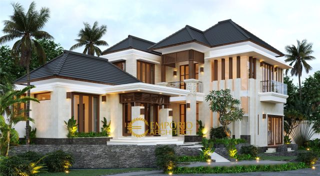 Desain Rumah Villa Bali 2 Lantai Mr. Dylan di Tabanan, Bali