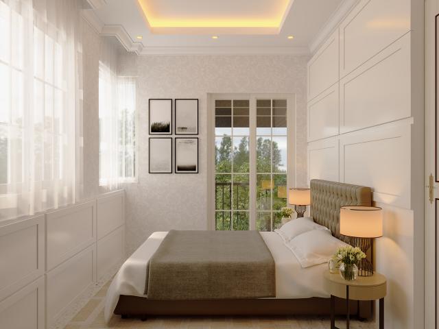 Desain Kamar Tidur 1 Rumah Hook Classic 2 Lantai Bapak Oscar di Tangerang, Banten