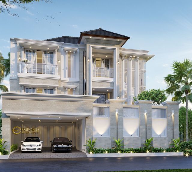 Desain Rumah Classic 2 Lantai Ibu Siska di Tangerang