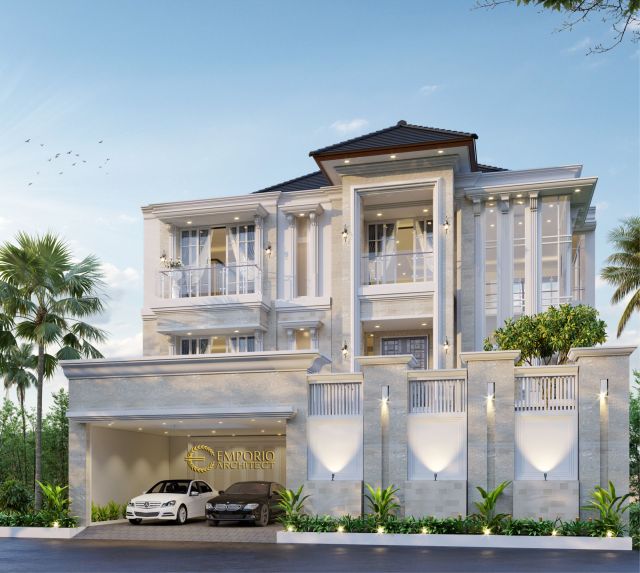 Desain Rumah Classic 2 Lantai Ibu Siska di Tangerang