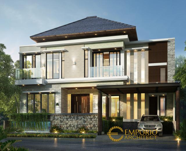 Desain Rumah Modern 2 Lantai Ibu Desi di  Tangerang